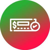 Cheque Deposit Creative Icon Design vector