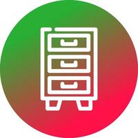 Filing Cabinet Creative Icon Design vector