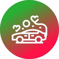 diseño de icono creativo de coche de boda vector