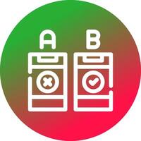 AB Testing Creative Icon Design vector