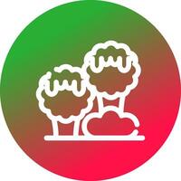 diseño de iconos creativos de árboles vector