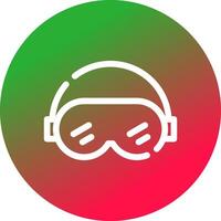 Ski Goggles Creative Icon Design vector