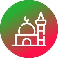 Mosque 89 - Line Gradient Circle vector