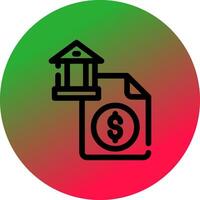 Bank Account Creative Icon Design vector