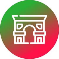 diseño de icono creativo de arc de triomphe vector