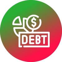 Debt Creative Icon Design vector