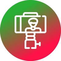 Selfie Stick Creative Icon Design vector