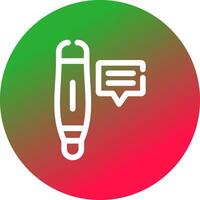 Thermometer 89 - Line Gradient Circle vector