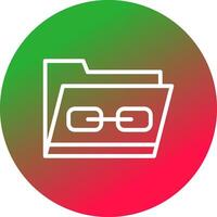 Link Folder Creative Icon Design vector