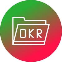 okr carpeta creativo icono diseño vector