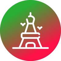 Eiffel Tower Creative Icon Design vector