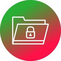 Locked Folder Creative Icon Design vector
