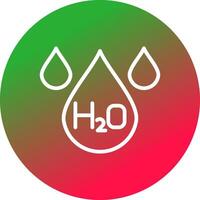 H2O creativo icono diseño vector