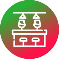 Bar Counter Creative Icon Design vector