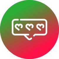 Comment Heart Creative Icon Design vector