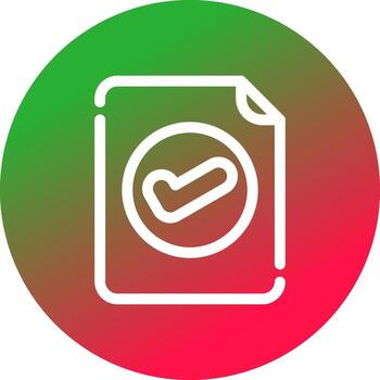 Valid Document Creative Icon Design vector