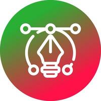 Line Circle Gradient Design vector