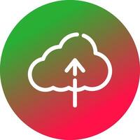 Cloud Upload Creative Icon Design vector