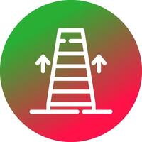 diseño de icono creativo de escalera mecánica vector