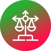 Balance Scale Creative Icon Design vector