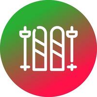 Skis Creative Icon Design vector