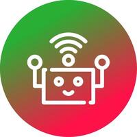 Robot Assistant Creative Icon Design vector