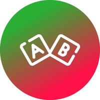 diseño de icono creativo de bloque abc vector