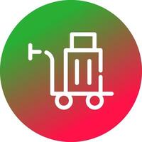 Luggage Cart Creative Icon Design vector