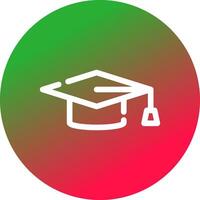 Graduation Cap Creative Icon Design vector