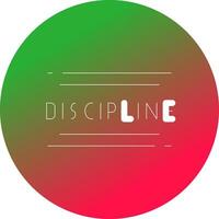 Discipline Creative Icon Design vector