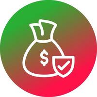 Money protection Creative Icon Design vector