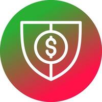 diseño de icono creativo de dinero de escudo vector