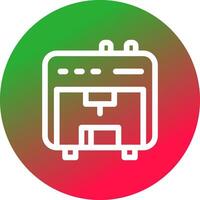 3D Printer Creative Icon Design vector