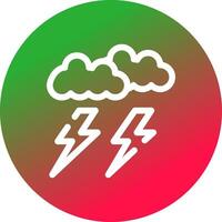 Lightning Creative Icon Design vector