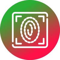 Fingerprint Scan Creative Icon Design vector