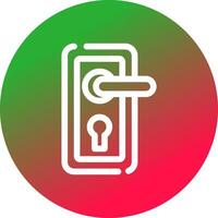 Door Lock Creative Icon Design vector