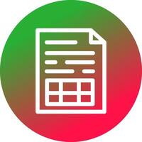 Spreadsheet Creative Icon Design vector