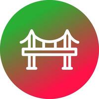 diseño de icono creativo de puente vector