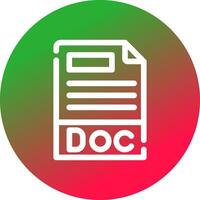Doc File Format Creative Icon Design vector