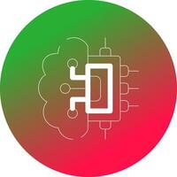 Brain Circuit Creative Icon Design vector