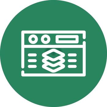 Full Stack Developer Creative Icon Design vector