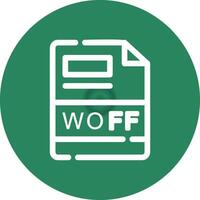 WOFF Creative Icon Design vector