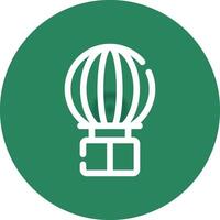 Hot Air Balloon Creative Icon Design vector