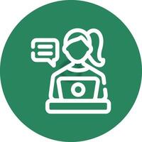 Blogger Creative Icon Design vector