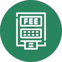 ATM Fees Creative Icon Design vector