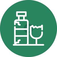 Glass Bottle Creative Icon Design vector