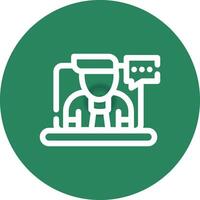 Online Interview Creative Icon Design vector