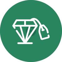 diseño de icono creativo de diamante vector