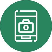 Phone Camera Creative Icon Design vector