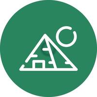 Pyramid Landscape Creative Icon Design vector